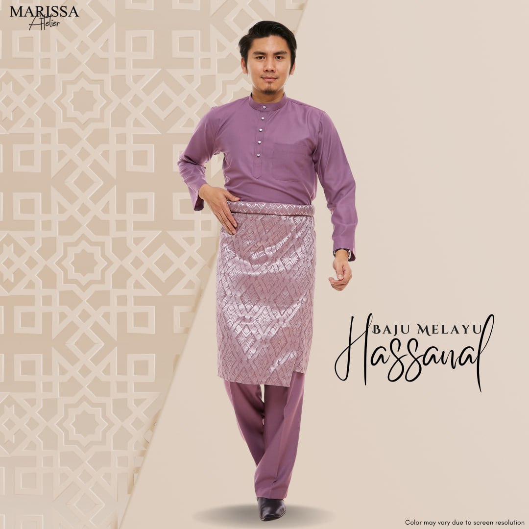 Baju Melayu Hassanal Dusty Purple